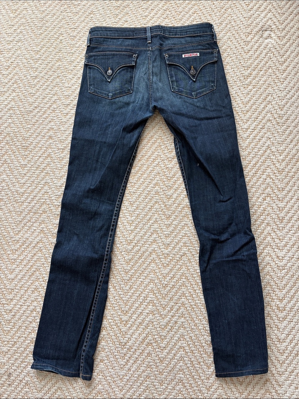Hudson Jeans Dark Blue Straight Leg Women's Jeans, Size 26